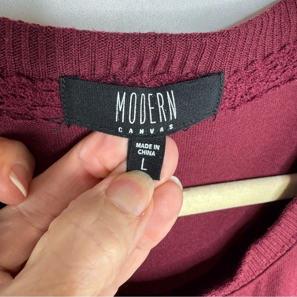 Cozy Burgundy Long Sleeve Tee with Graphic Design Holidays Fall - Picture 5 of 5
